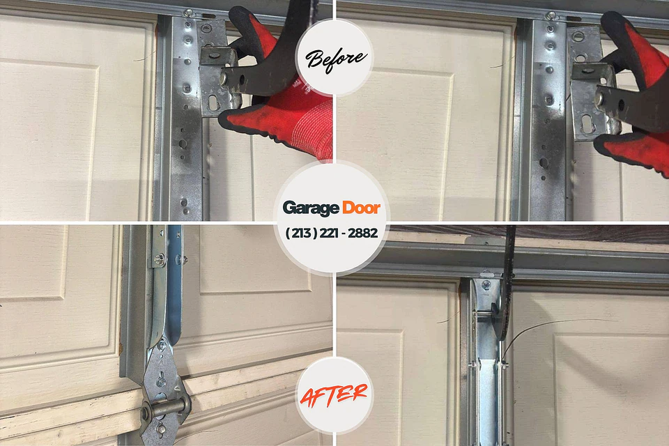Before and after: garage door repair Lakeland South, WA